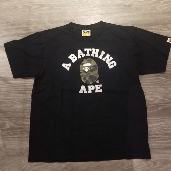 ***SOLD*** A Bathing Ape Camo College Tee - Picture 1 of 3